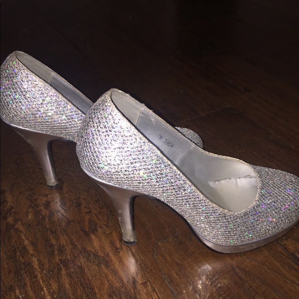 Silver Shiny Heels